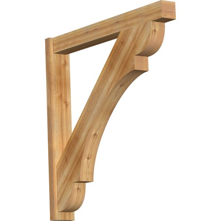 Ekena Millwork Olympic Block Rough Sawn Outlooker, Western Red Cedar, 6"W x 46"D x 46"H OUT06X46X46OLY05RWR